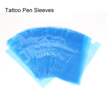 200 бр. еднократни торбички за химикалки за татуировки, син калъф за патрон за татуировка-на пишеща машина, ръкави за кабела, за да проверите за аксесоари за татуировка-на пишеща машина