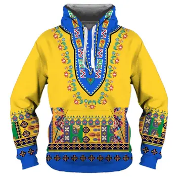Мъжка/ дамска мода, Африкански народни качулки на поръчка, мъжки hoody с 3D принтом, пуловер Унисекс, ежедневни яке