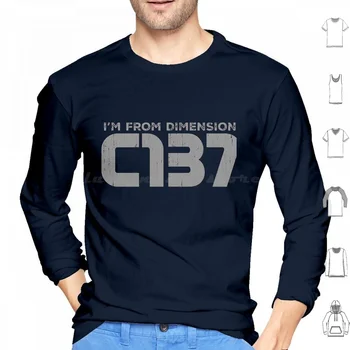 Dimension C137 Блузи с дълъг ръкав Dimension C137 Пътуване във времето Карикатура Космическа фантастика
