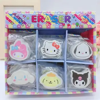 Sanrio Сладък Гумичка 30шт на Едро на Hello Kitty Kuromi Cinnamoroll гумички за триене Kawaii Канцеларски материали За Начално Училище Наградни Подаръци