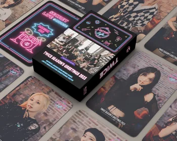55 бр./компл. картички Kpop TWICE Lomo, Нов фотоалбум, поздравителни картички сезон 2023, високо качество